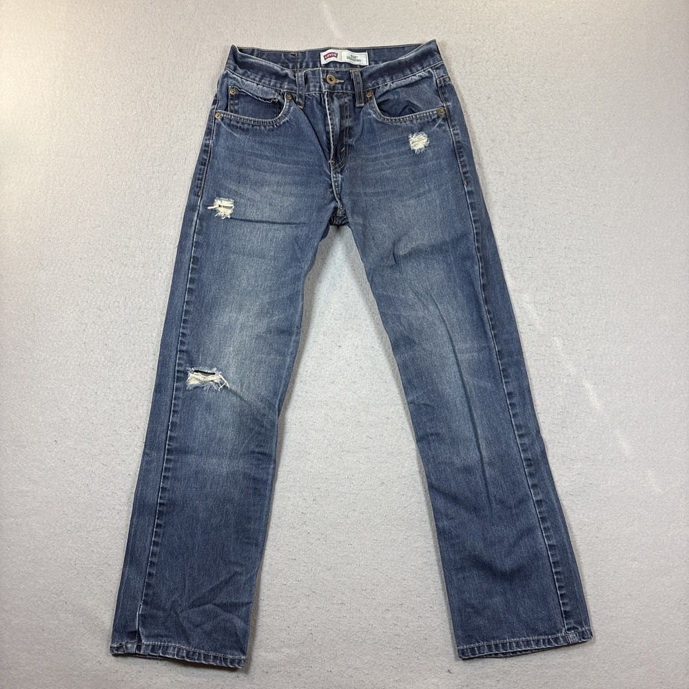 LEVIS 514 STRAIGHT BOYS SIZE 16 REG (29x29) JEANS-DISTRESSED
